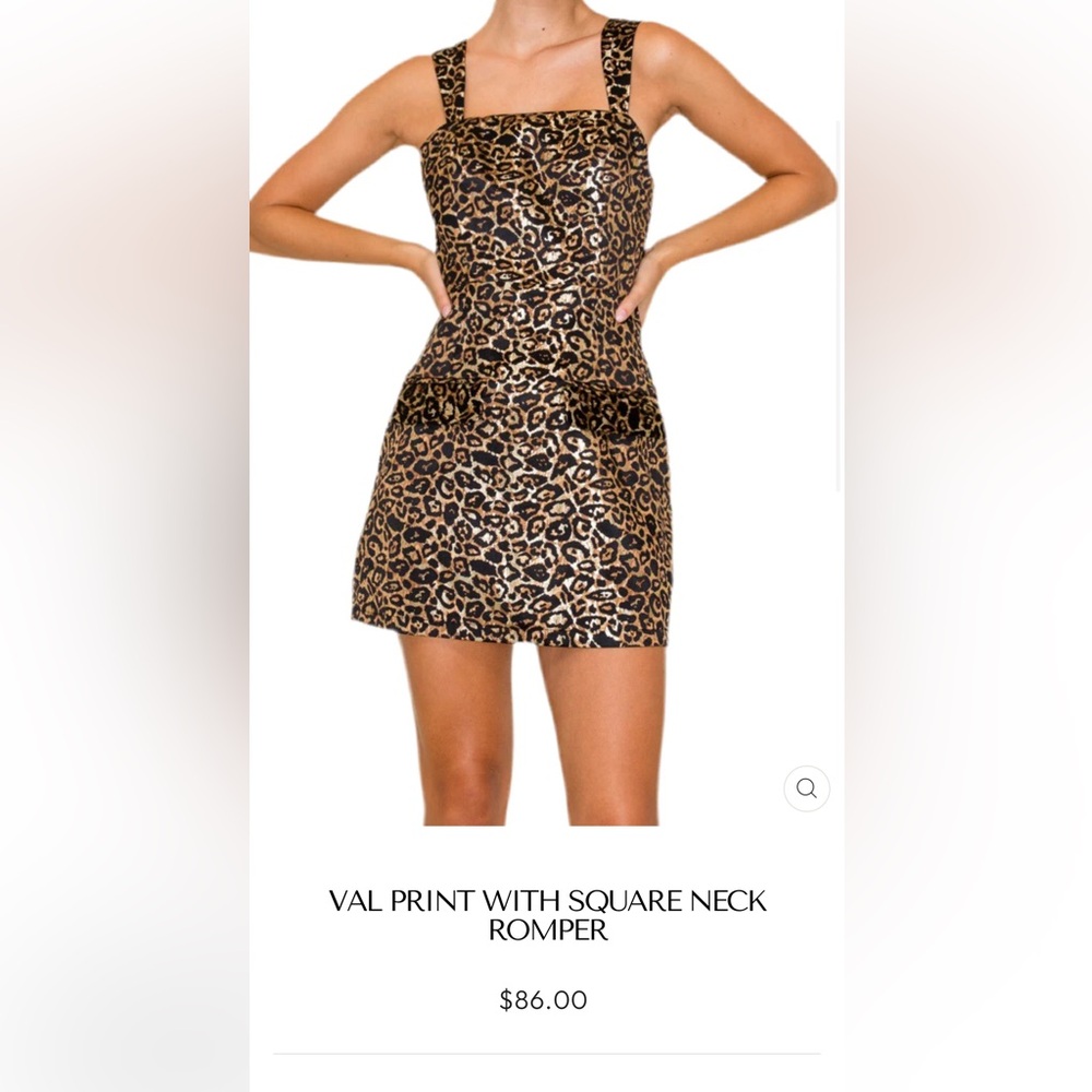 Leopard Print Mini Romper